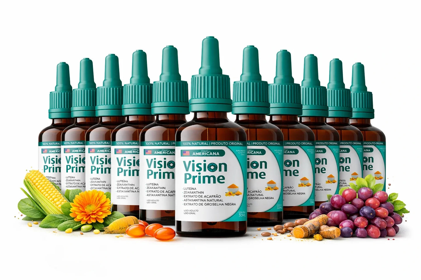 Vision Prime - 10 Frasco - Suporte Nutricional