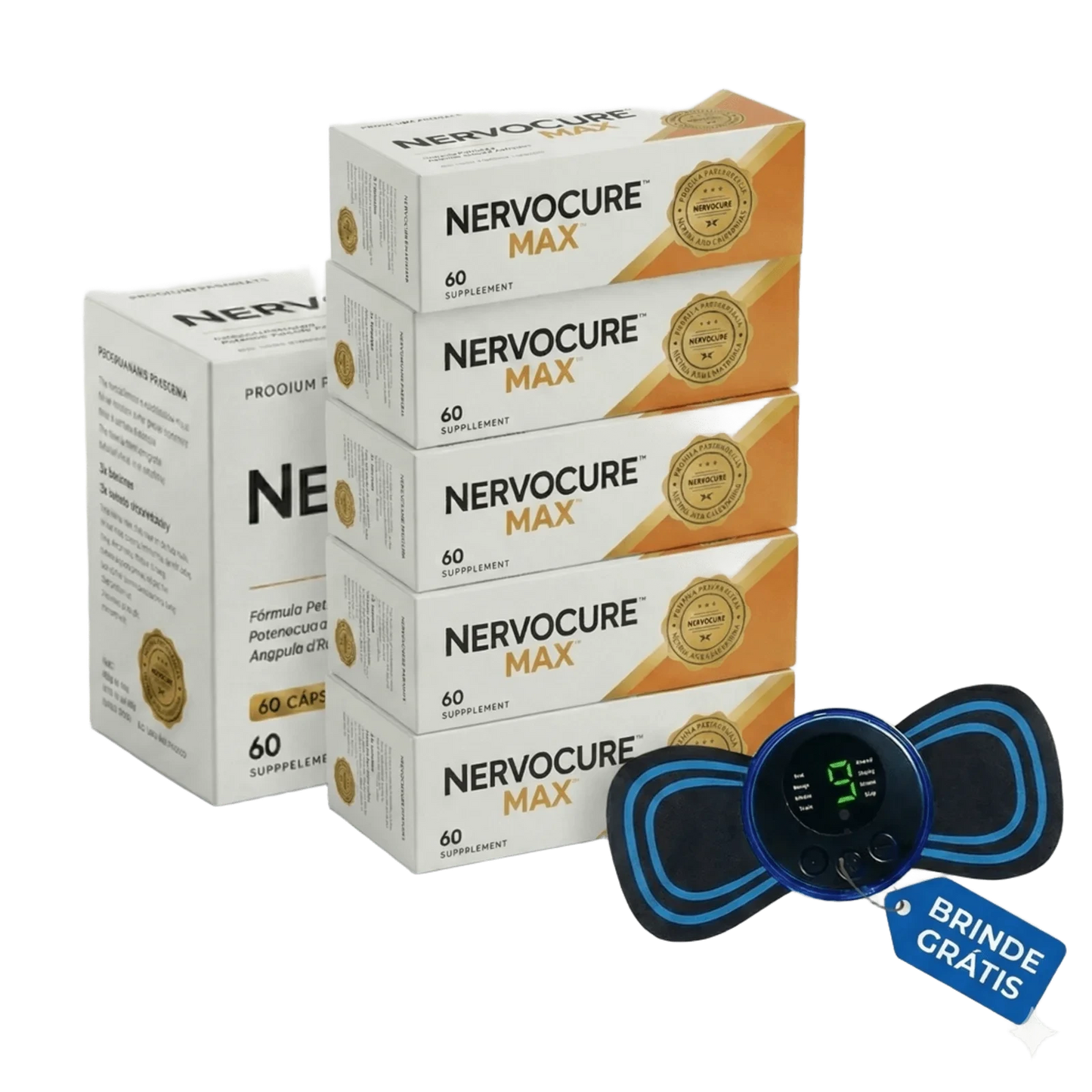 Nervocuremax - 8 Caixa Suplemento - 60 Cápsulas