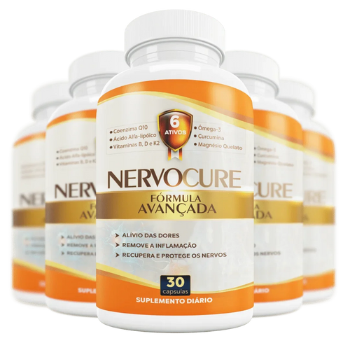 NervoCure - 5 Caixa - Suplemento Alimentar 30 Capsulas